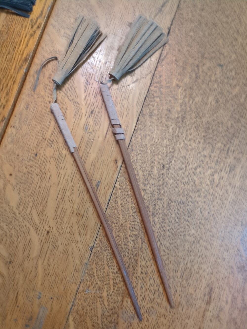 Hair Sticks with Tassels, Wooden Chopsticks for Updos, Bun Styles, 8 inches